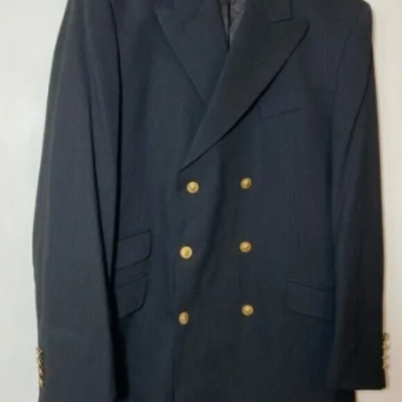 Trabaldo Togna Sergio Valentino Gold Lion Buttons Men's Suit Jacket Blazer 42 L - Picture 2 of 12